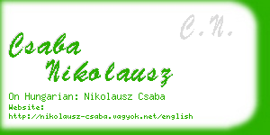 csaba nikolausz business card